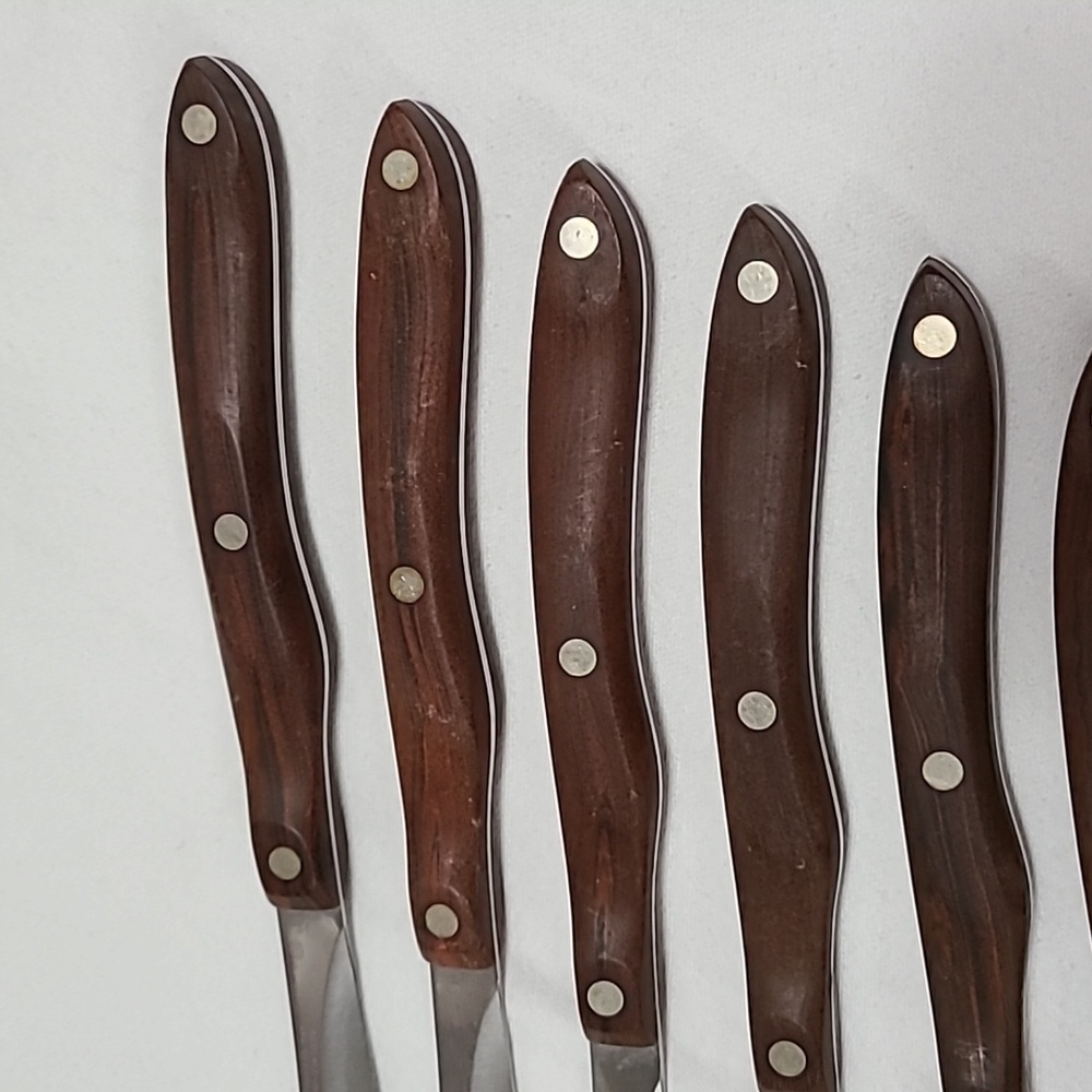Cutco Vintage #59 Pat. No. 2147079, Set of 7 Smooth Blade Steak/table Knives - Picture 4 of 16
